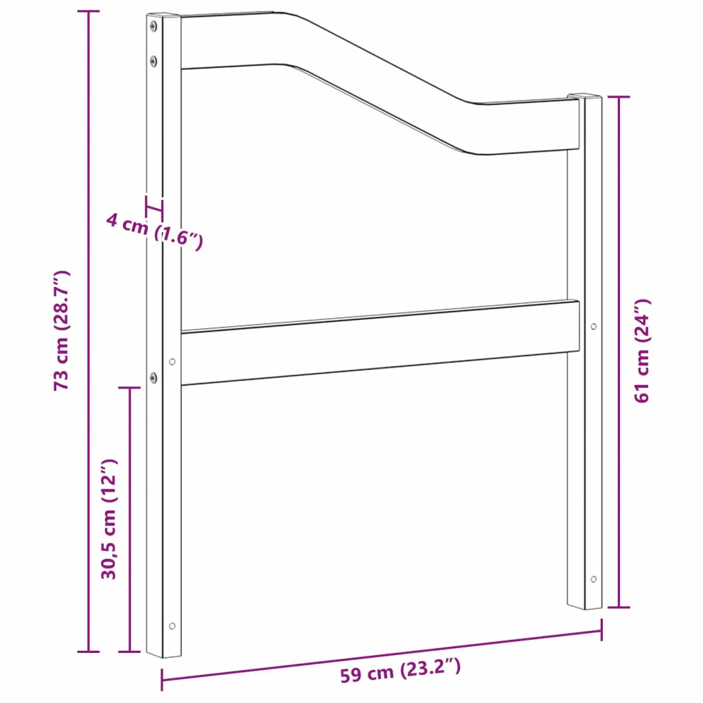 Bracciolo 2 pcs Naturale 59 x 4 x 73 cm 900516