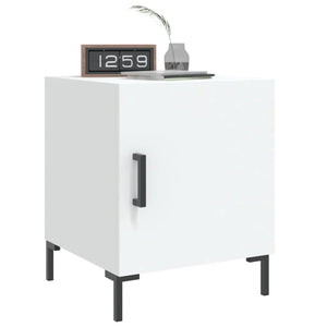 Comodini 2 pz Bianchi 40x40x50 cm in Legno Multistrato 827565