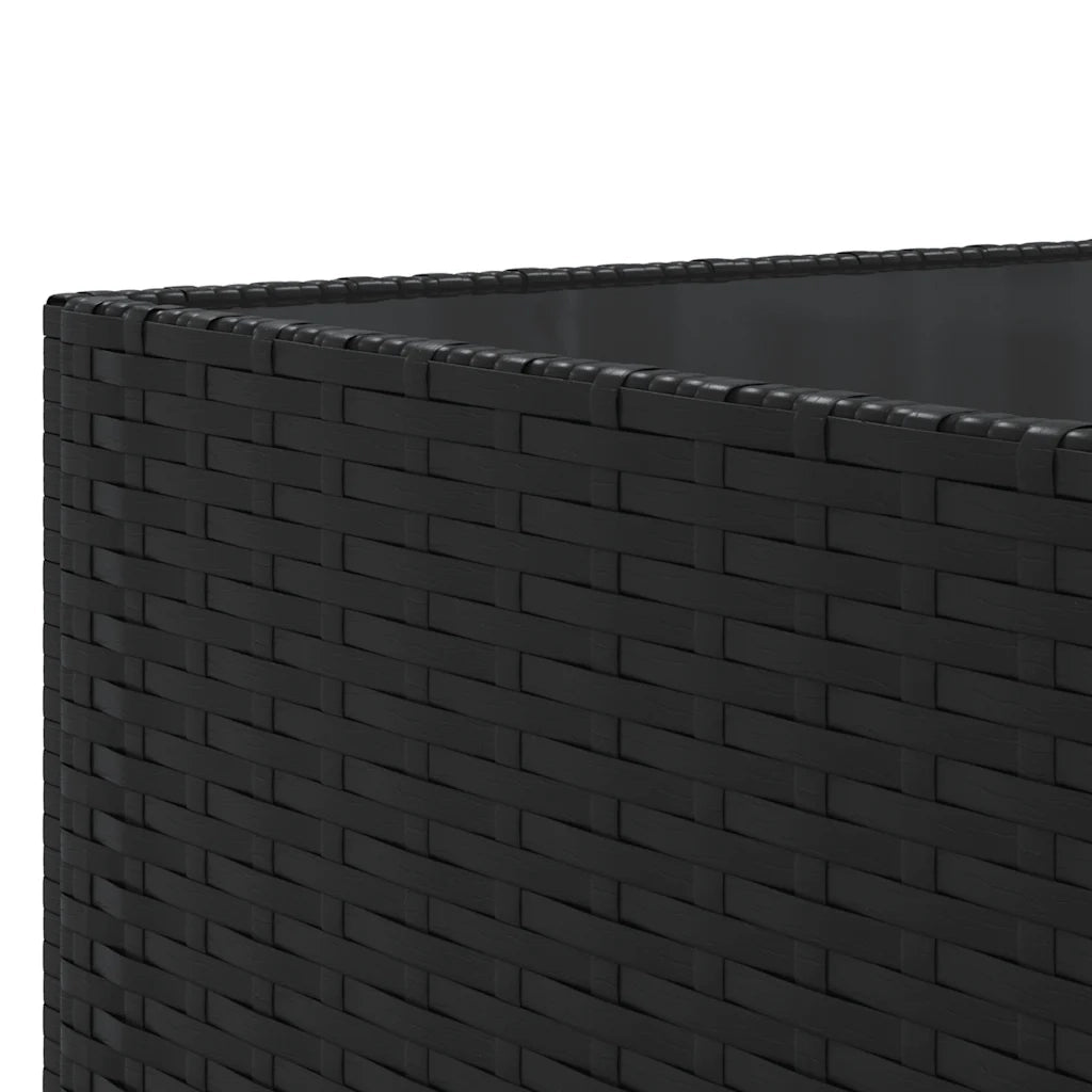 Set Salotto da Giardino con Cuscini 7pz Nero Polyrattan 3308112