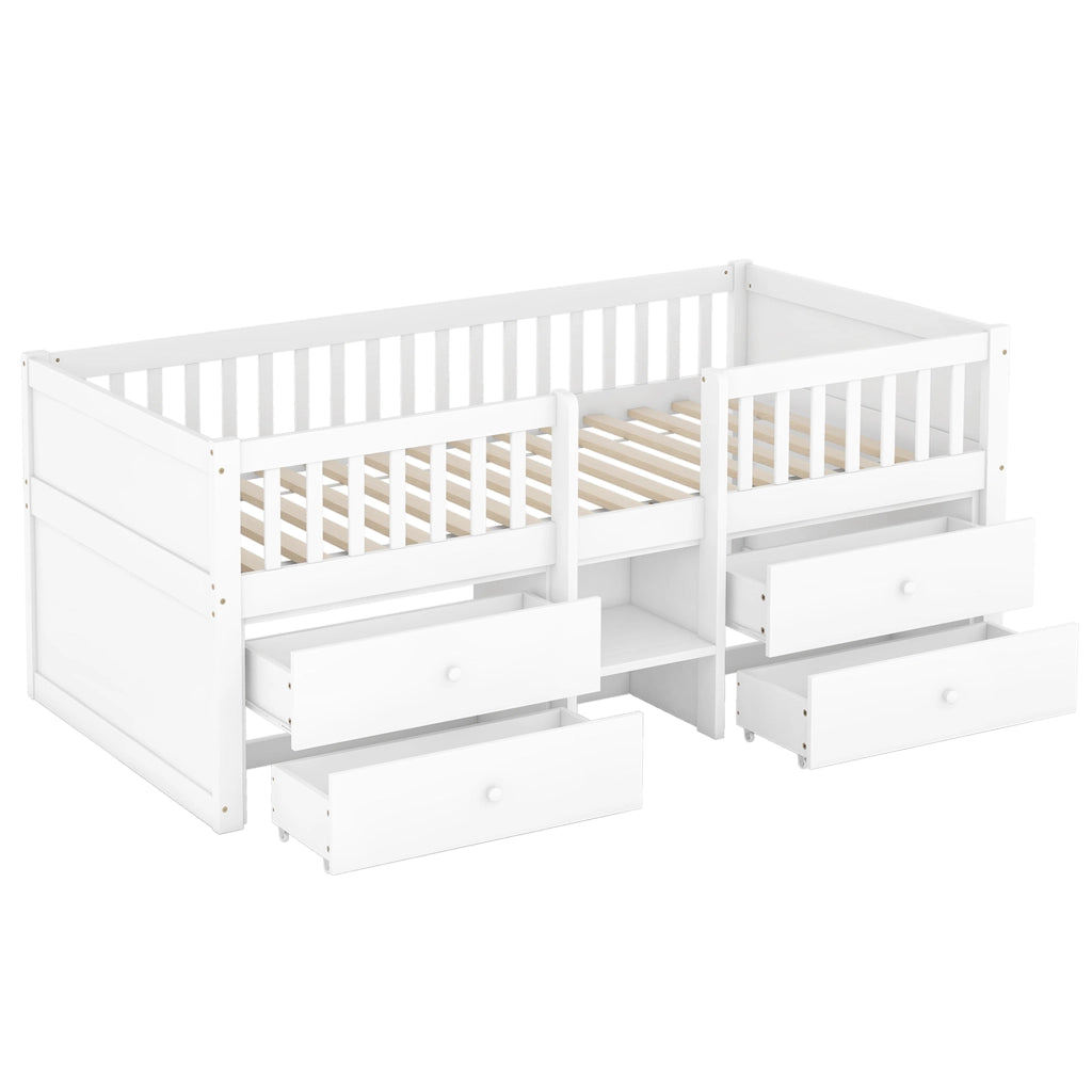 letto semialto pino bianco 90 x 200 cm
