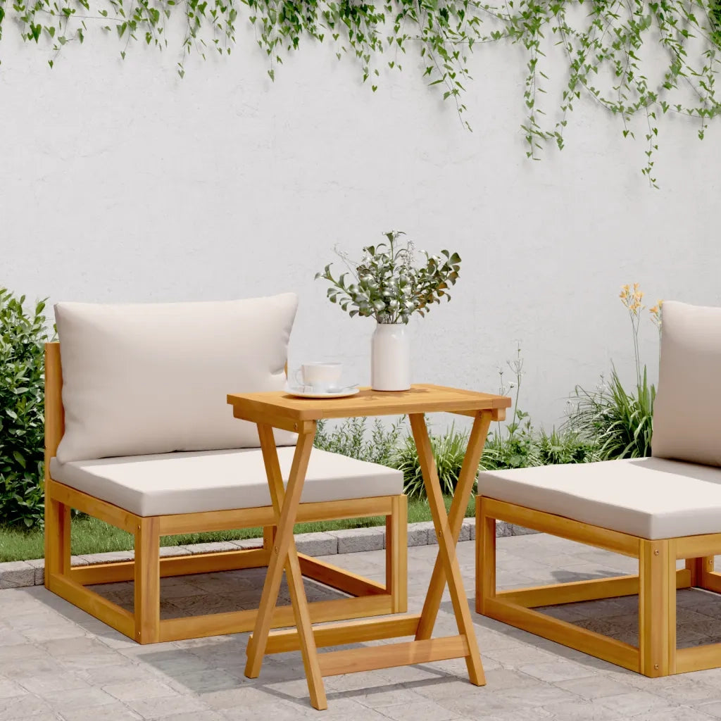 Tavolo da Giardino Pieghevole 50x36x60 cm Legno Massello Acacia 364895