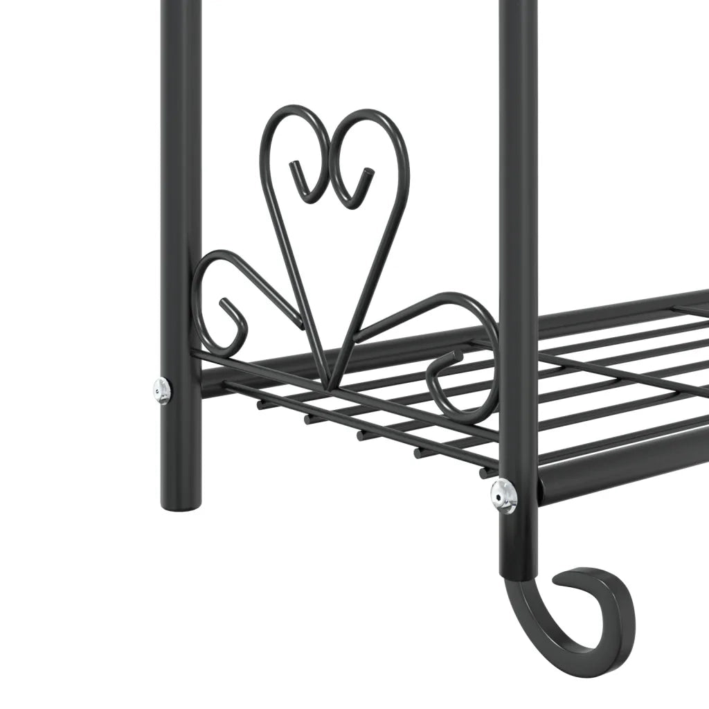 Fioriera | Cassetta per fiori | Vaso Nera 56x30x96cm in Acciaio