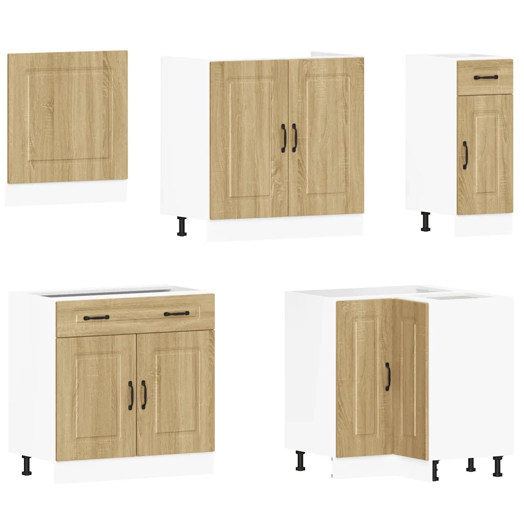 Set Mobili da Cucina 11 pz Kalmar Rovere Sonoma in Truciolato 3314914