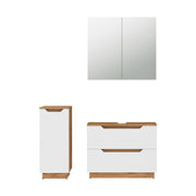 Vicco Set di mobili da bagno Rovere/bianco a strisce 3 parti
