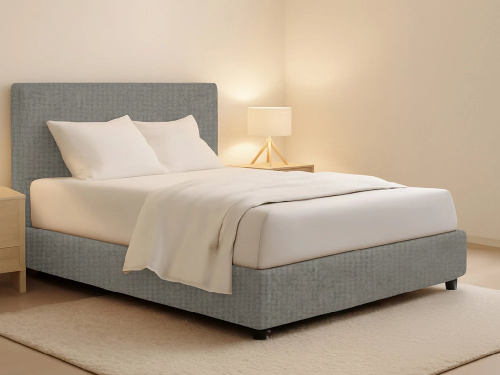 Widnes, Letto Matrimoniale Sfoderabile Made in Italy, Grigio Cenere