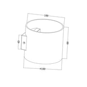 Applique Da Parete Moderno Rond Alluminio Nero 1 Luce G9 50W