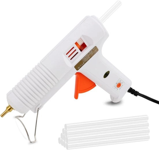 Pistola a caldo 120 W - kit di smaltimento - artigianato fai da te - sigillatura riparazioni domestiche - vetro e cartone