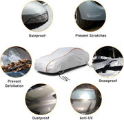 Autohoes per esterno - Kit di protezione auto - Copertura auto - Copertura autoblocco - Copertura auto - Zaffiro & Arancione