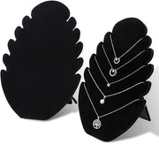 Standard per gioielli 2 in 1, catena in velluto nera, display per gioielli, custodia per catena, supporto per gioielli, albero per gioielli, organizzatore per tavolo da toeletta