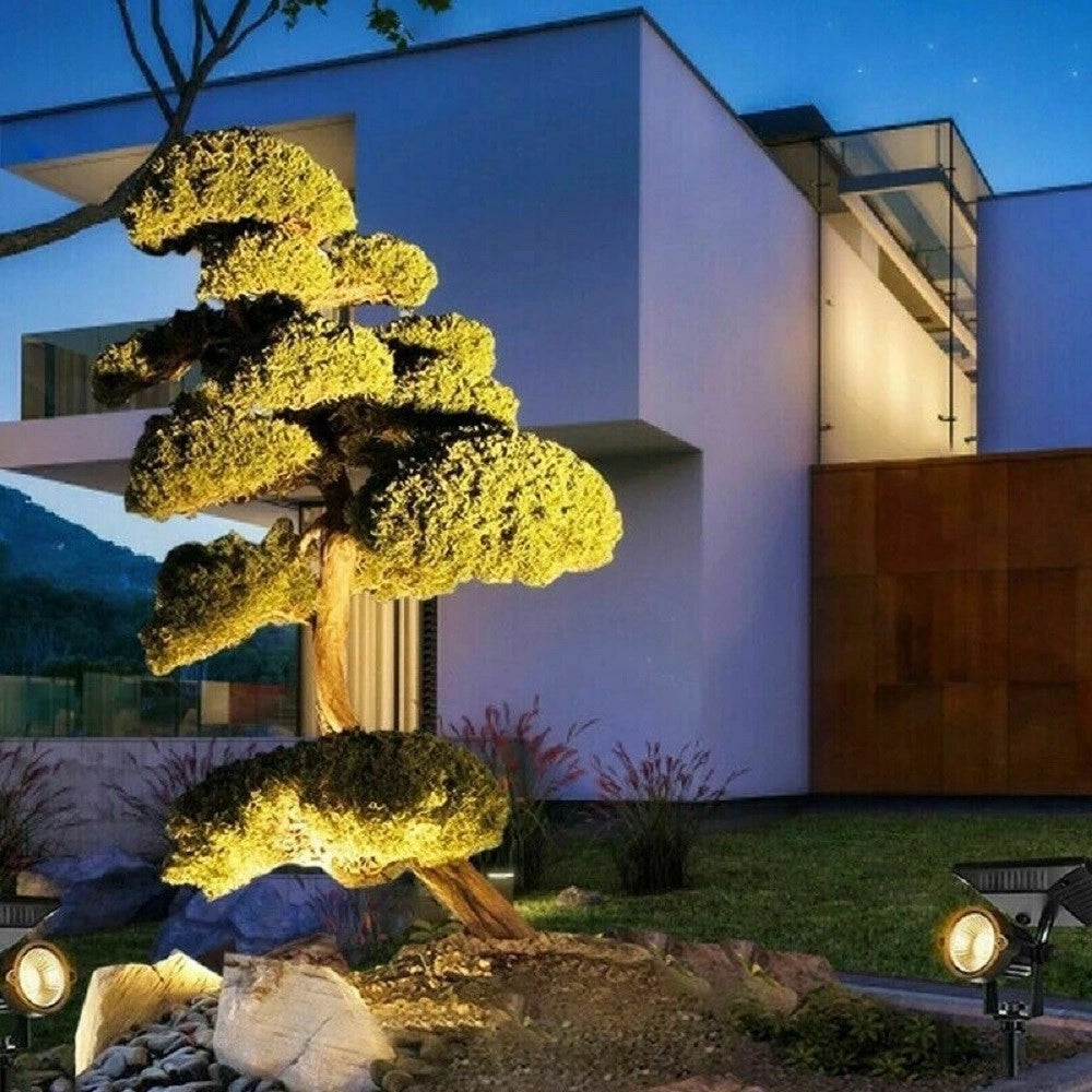 Trade Shop - Faro Faretto A Led Giardino Picchetto Con Pannello Solare 10w Crepuscolare -