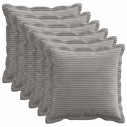 Federa 6 pz HOUTEN Grigio Chiaro 40 x 40 cm corduroy 916790