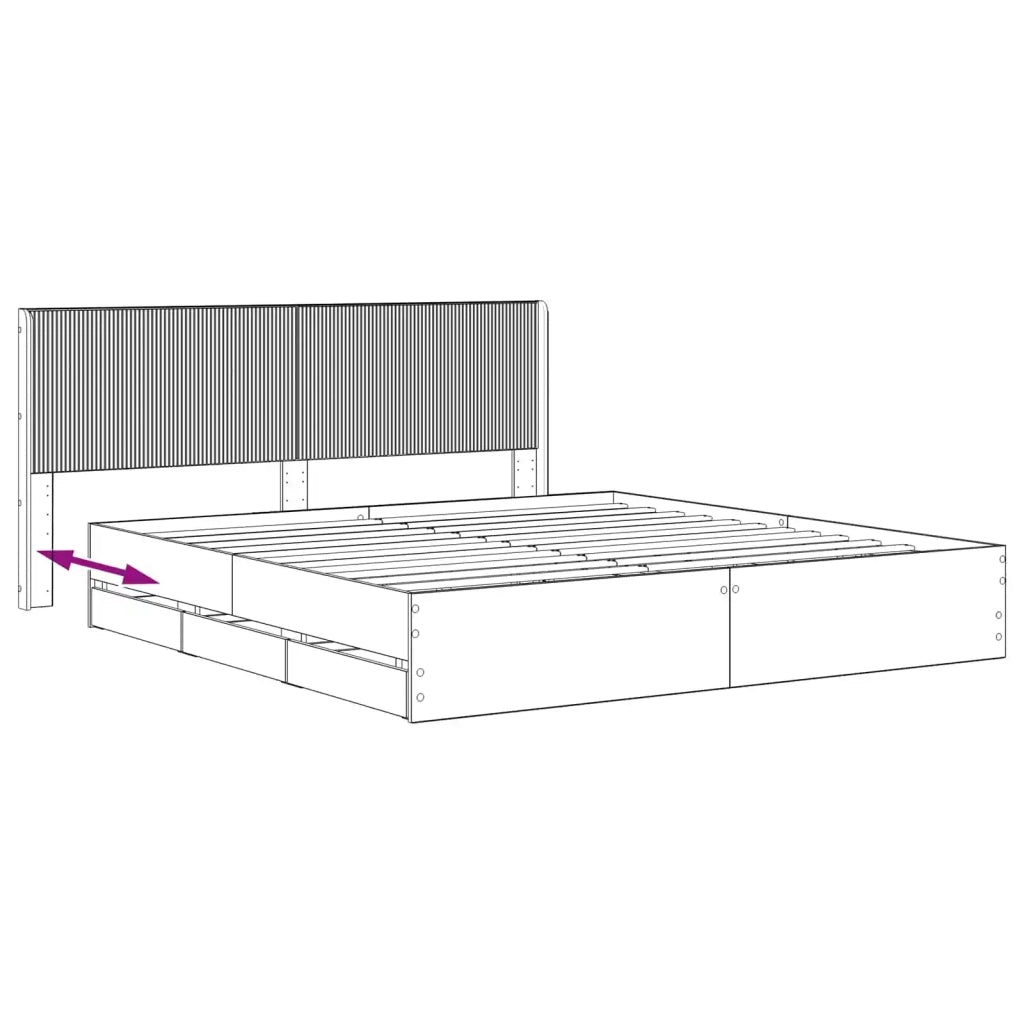 Struttura del letto con stoccaggio e testata Artisan Oak 3445835
