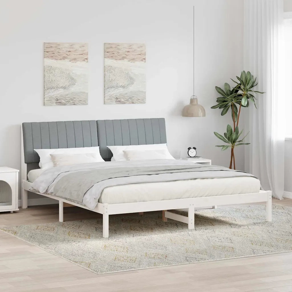 Struttura del letto Grigio chiaro 180 x 200 cm Pino massello