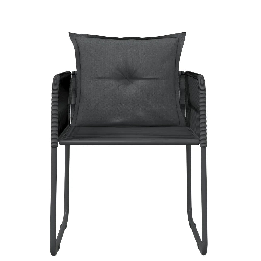 Set da Pranzo da Giardino 5 pz Nero 3099079