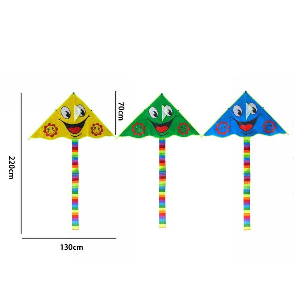 Trade Shop - Aquilone Sorriso Gioco Esterno Spiaggia Facile Da Pilotare Vari Colori 130x70 Cm -