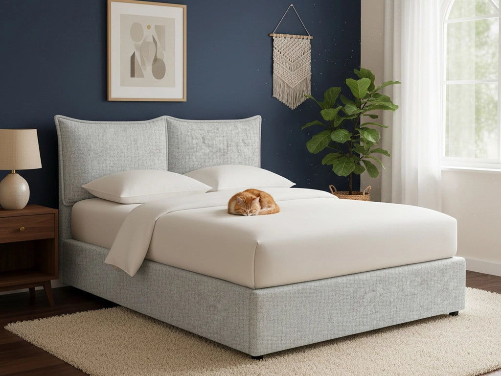 Newquay, Letto Singolo Sfoderabile Made in Italy, Grigio Chiaro