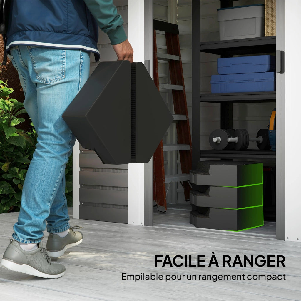 Pesi per Parasole 4 Pezzi Quadrati ¨C Zephmum ¨C Grigio Antracite 60kg