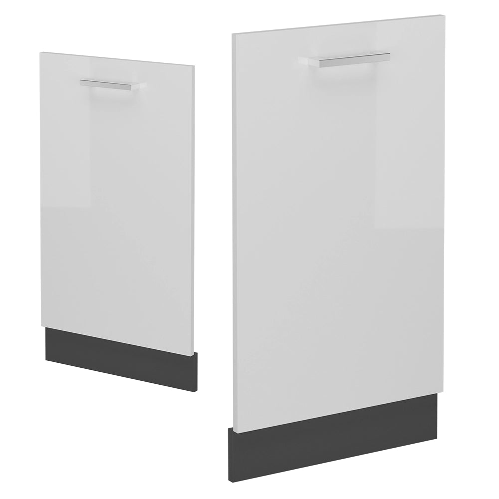 Pannello frontale R-Line Bianco lucido/Antracite 45 cm senza piano di lavoro Vicco