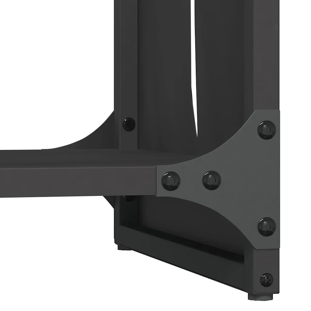 Rastrelliera per Legna da Ardere Nera 40x30x80 cm CFW4912587
