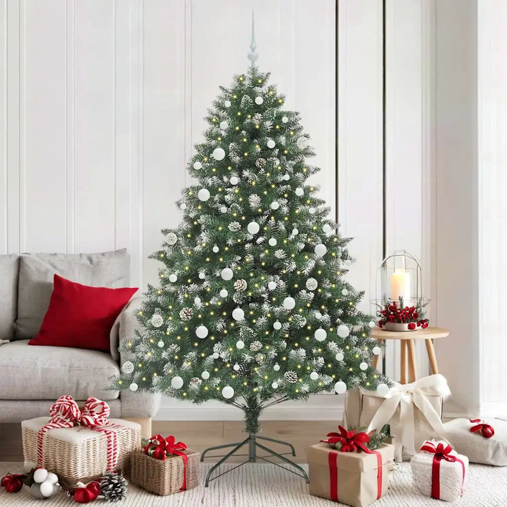 Albero di Natale | Decorazioni natalizie artificiale con 300 LED Verde 180 cm