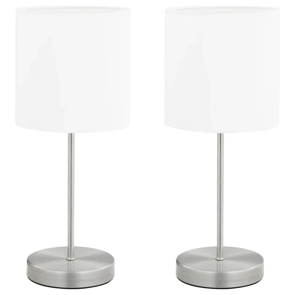Lampade da Tavolo 2 pz Pulsanti Touch Bianche E14 CFW1874759