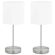 Lampade da Tavolo 2 pz Pulsanti Touch Bianche E14 CFW1874759