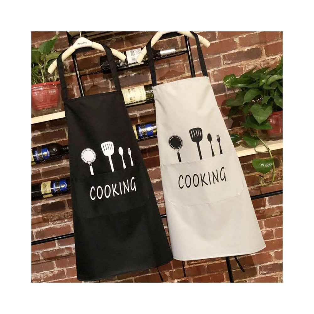 Trade Shop - Grembiule Da Cucina In Tessuto Con Tasca E Lacci Casa Bar Chef Bbq Ristorazione -