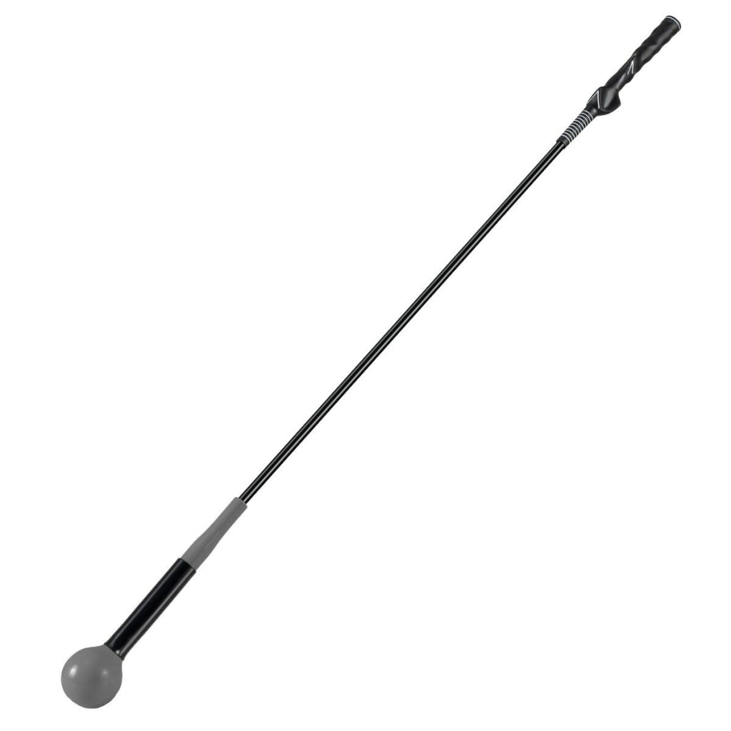 Set di 2 allenatore per swing golf bastone testa ponderata impugnatura, Allenatore per swing golf aiuto movimento golf Nero