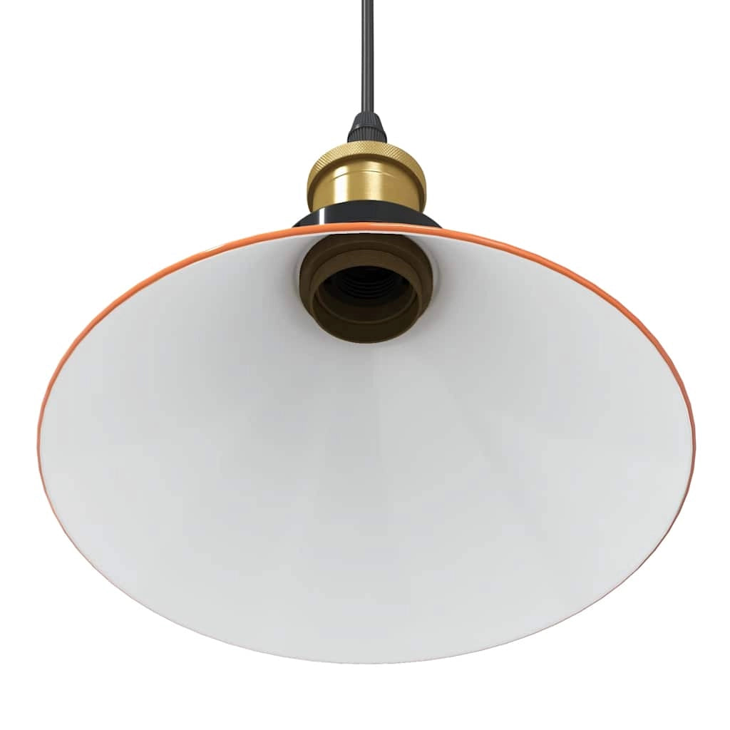 Lampada a sospensione vintage regolabile 22 x 10 cm illuminazione personalizzabile design moderno in metallo arancione 02_0058015