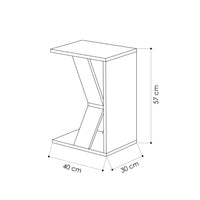 Tavolino da divano  porta computer 30x40x57 cm Naze tortora