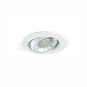 Compac Faretto LED da Incasso Orientabile 8W Fascio 90º TRIAC Dimmerabile 2700K Bianco Opaco per Ambienti Interni Residenziali e Professionali