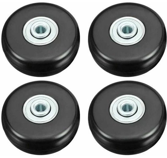 Set di quattro ruote di carico, pneumatici in gomma robusti e silenziosi da 50 mm, ruote di carico universali sostitutive.
