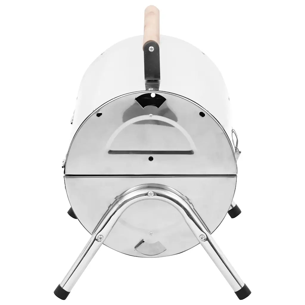 Barbecue da Tavolo Portatile in Acciaio Inox con Doppia Griglia CFW7389814