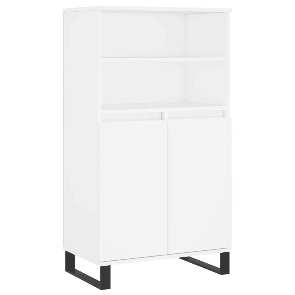 Credenza | Madia | Buffet da pranzo | Armadio da pranzo Alta Bianca 60x36x110 cm in Legno Multistrato