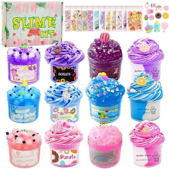 Set di schiuma trasparente 12 pezzi - schiuma trasparente - scelta colorata - giocattolo per bambini - regalo per compleanno/Halloween/Natale