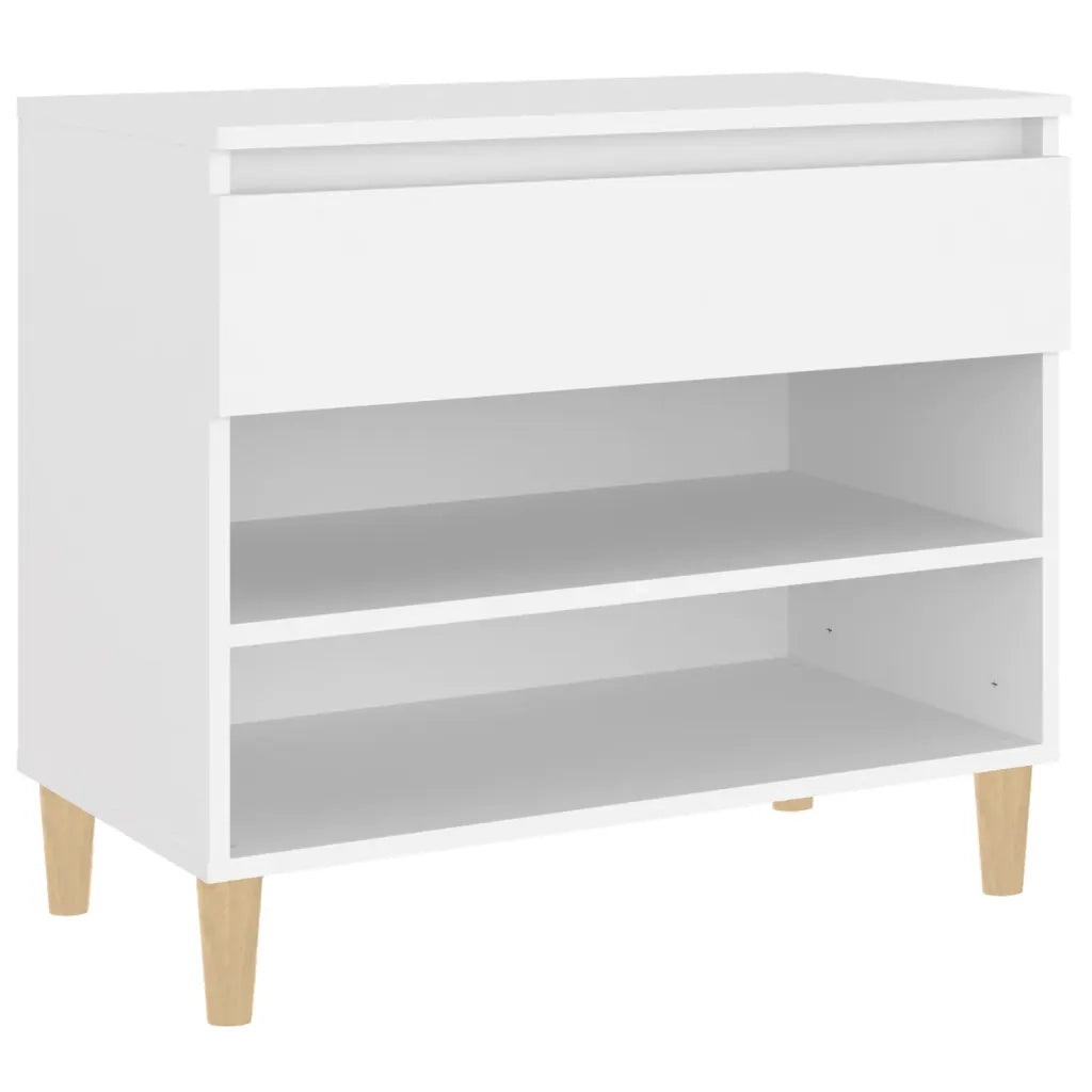 Scarpiera-Scaffale per scarpe Bianca 70x36x60 cm in Legno Multistrato 667097