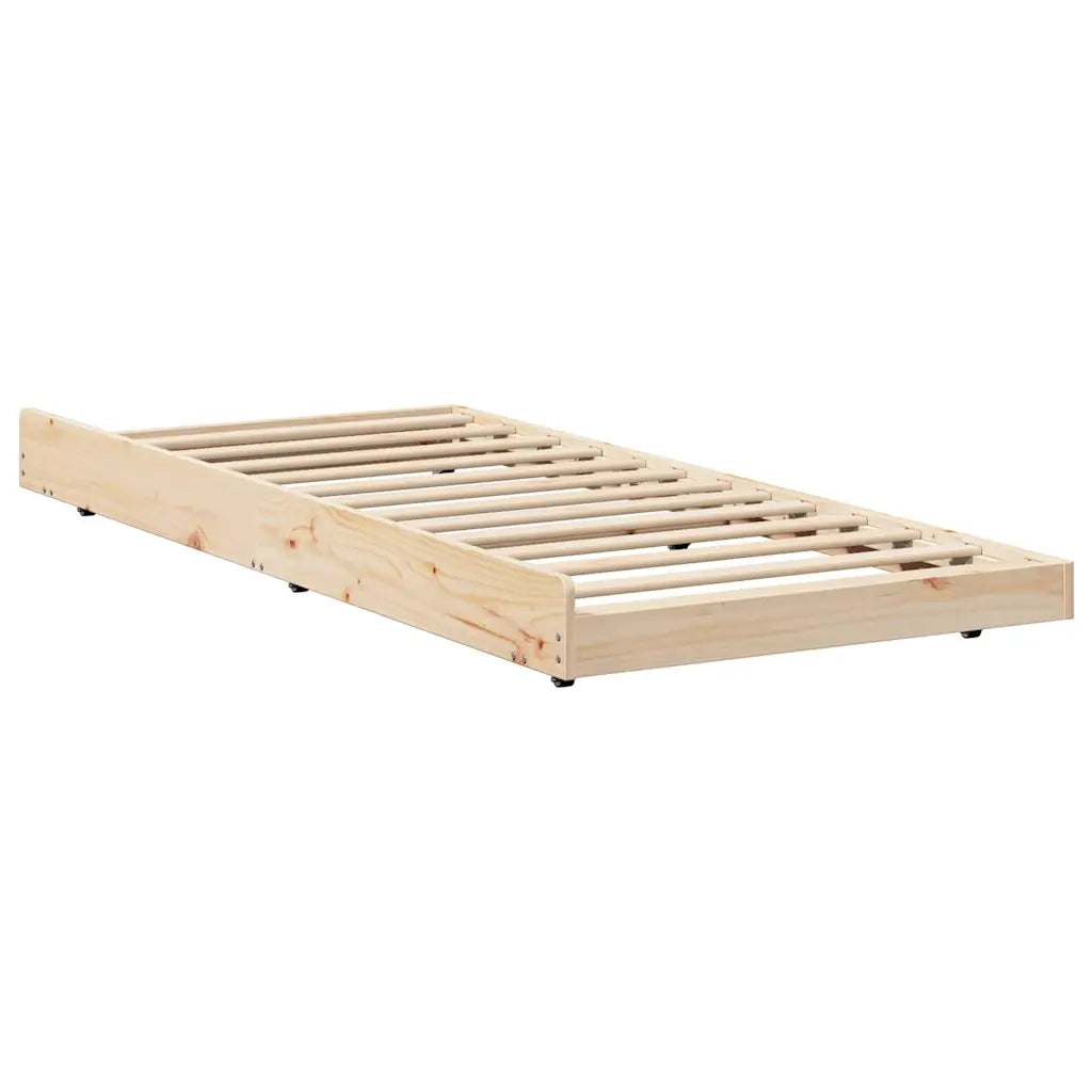 Struttura del letto Marrone 80 x 200 cm Legno massello di pino 873424