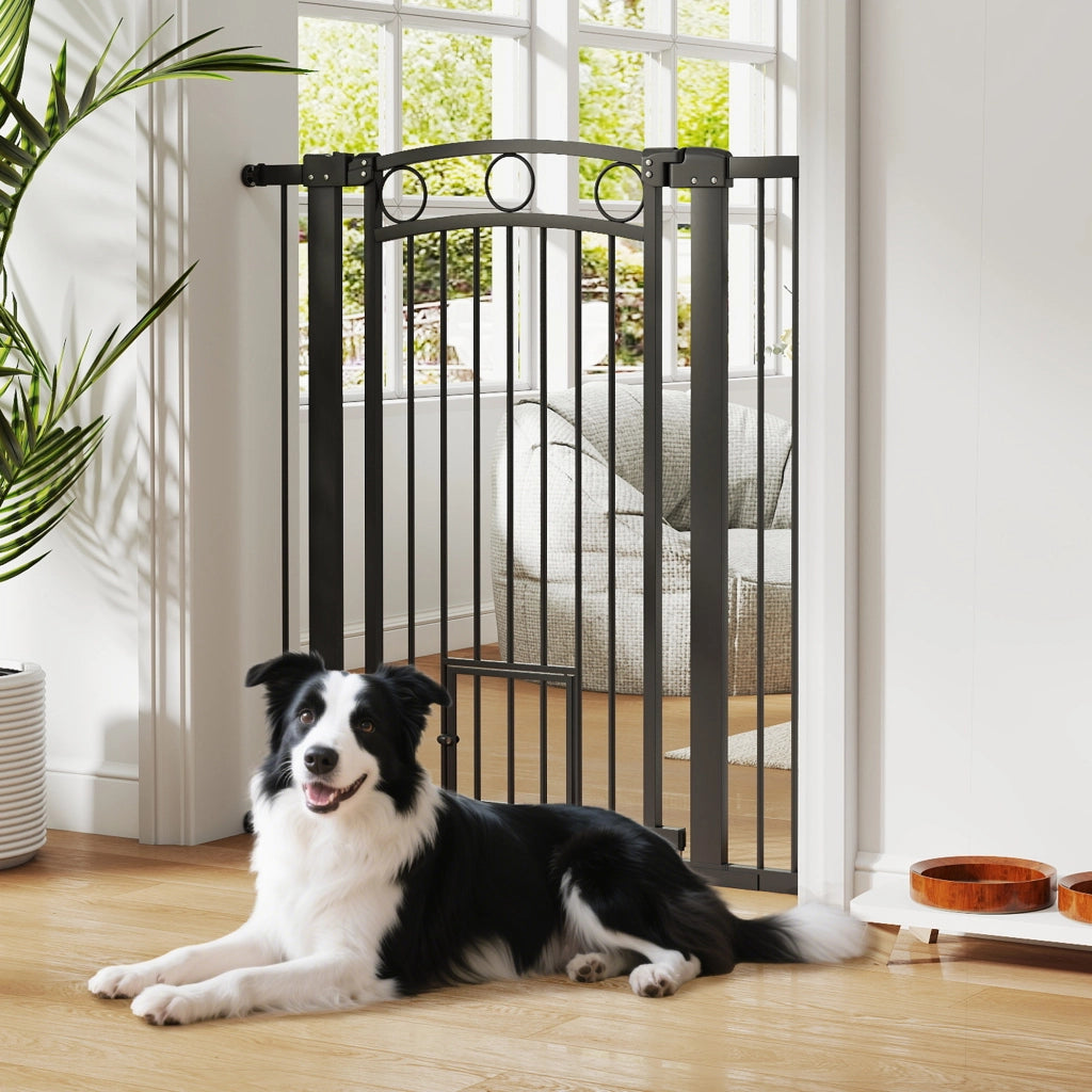 Cancello per animali domestici regolabile ¨C Minimal ¨C 106 cm, nero