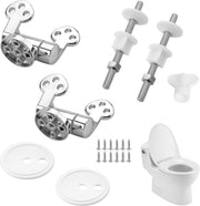Set di Serrature per WC in Alluminio Leggero a 2 Pezzi - Serrature di Sostituzione in Acciaio Inossidabile per WC - Serratura Soft Close per WC con Fitting e Parti di Riparazione