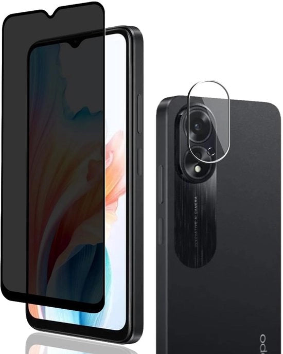 Protezione della Privacy 9H - Copertura per la Telecamera - Aria Libera - Anti-Spy - Compatibile con Oppo A38 - 35° Protezione della Privacy - Screenprotettore