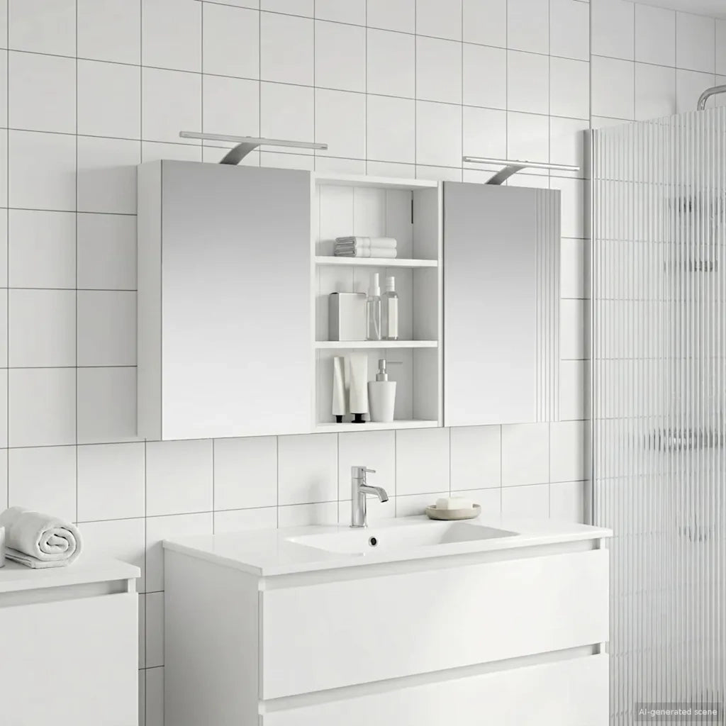 Set di Armadi da Bagno con porta 3 pcs 120 x 10,5 x 60,5 cm 3403736