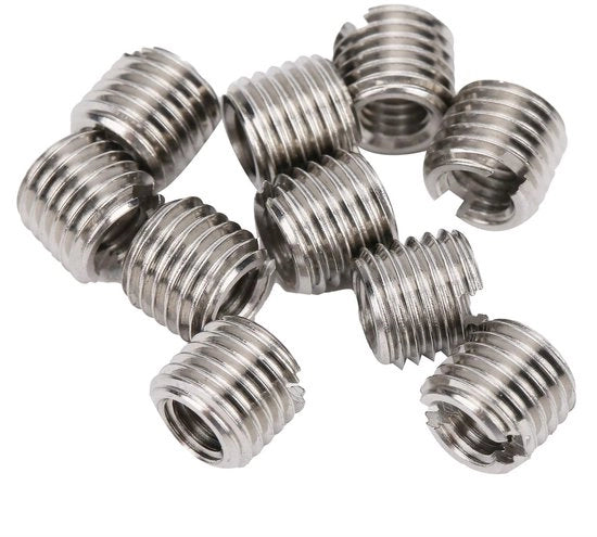Strumento di riparazione a filo 10pz - filo interno M5x0,8mm - filo esterno M8x1mm - acciaio inossidabile - progetto antiscivolo - cappuccio a vite