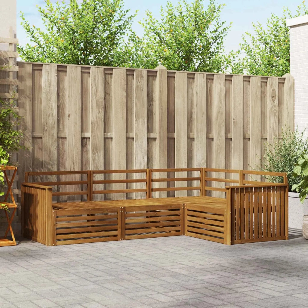 Set di divani da esterno 4 pcs Naturale