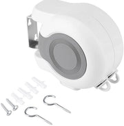 Sistema di asciugatura automatico retrattile - Asciugacapelli per parete - Cavo PVC - 2x12,8 m - Duraturo - Linee regolabili - Asciugacapelli
