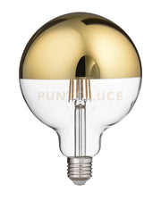 GLA302O- LAMPADINA ATTACCO E27 GLOBO VETRO SPECCHIATO ORO 12,5CM 2700K 1521LM 12W