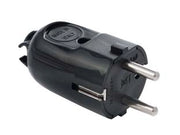 SPINA SCHUKO 2 POLI + TERRA 16A NERA- - nera 16A 80071 - 5 pezzi FANTON