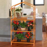 Serra da Giardino in Alluminio 3 Ripiani con Telo Rama Azalea Arancione