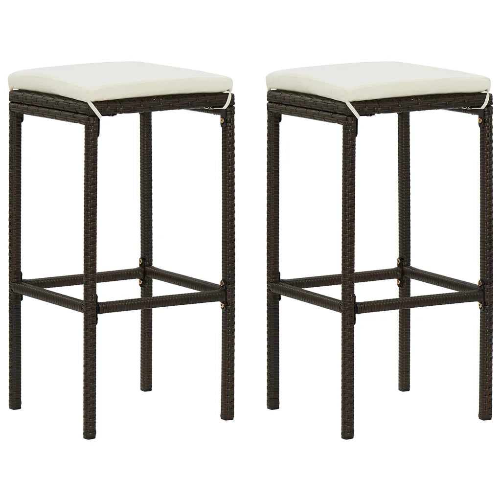 Set Bar da Giardino 3 pz con Cuscini Marrone cod mxl 41396