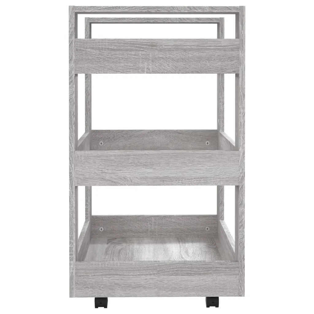 Carrello da Cucina Grigio Sonoma 60x45x80 cm Legno Multistrato 816822