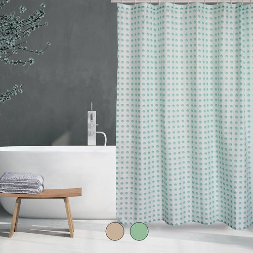TENDA PER DOCCIA IN TESSUTO POLIESTERE CAMBERRA- cm 180x200 Verde- SPIRE- pezzi 1